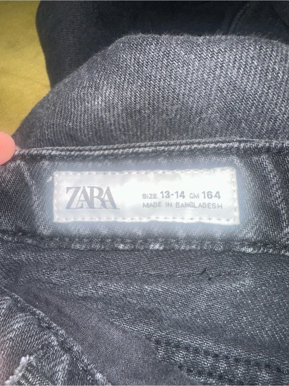 Zara Kids Black Wide-Leg Jeans